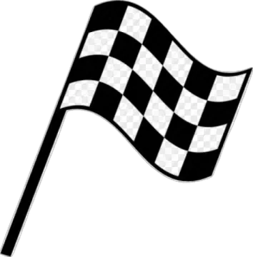 a black and white checkered flag
