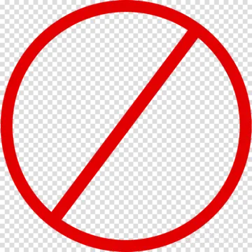 a red no symbol on a transparent background