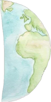 a watercolor drawing of the earth