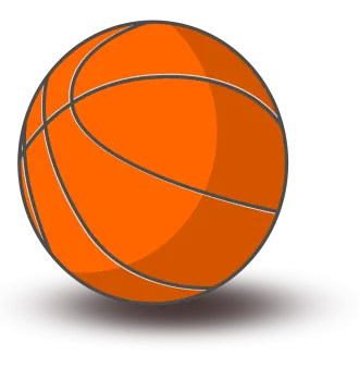 an orange basketball ball on a white background