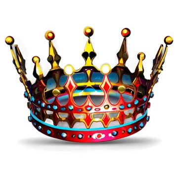 a colorful crown on a white background