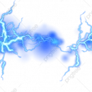 a blue lightning bolt on white background