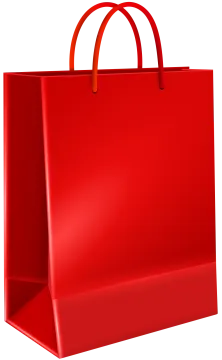 a red shopping bag