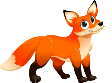 a red fox standing on its hinds
