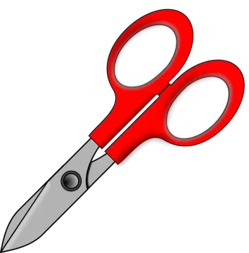 a pair of scissors on a white background