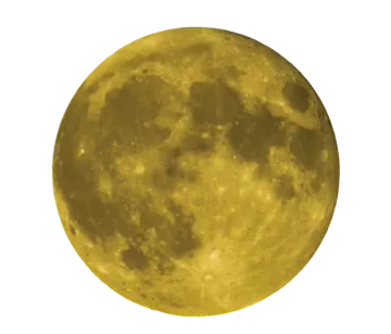 a yellow full moon on a white background