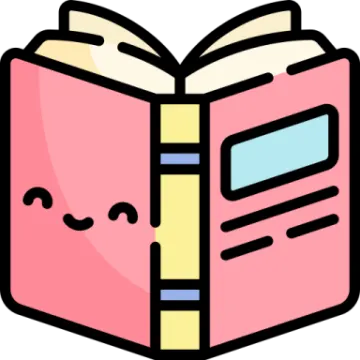 an open book with a smile on it