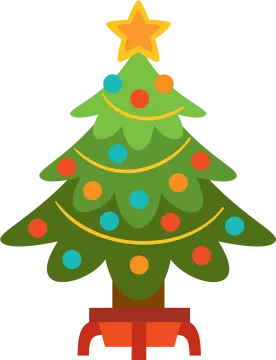 a christmas tree with lights on it