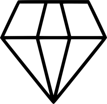 a black and white diamond
