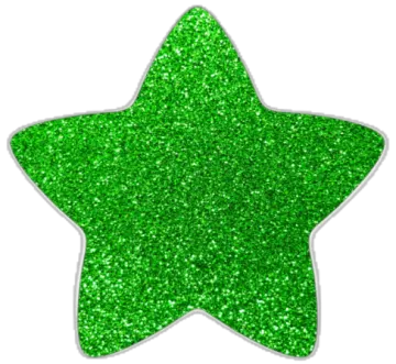 a green glitter star