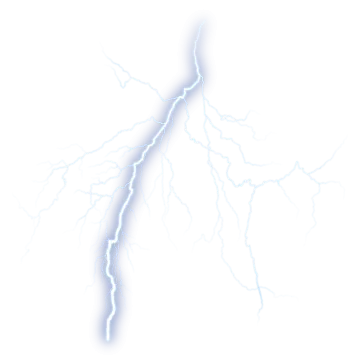 a lightning bolt on a white background