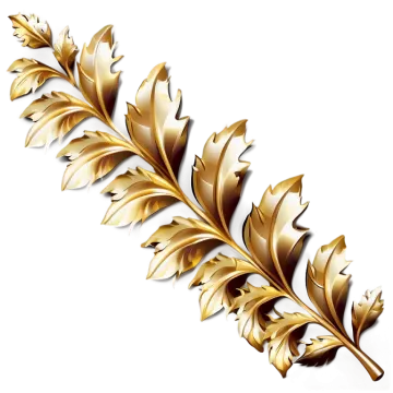 a golden leaf on a white background