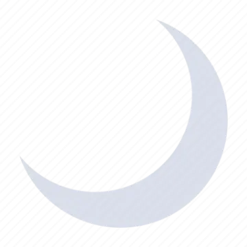 a crescent with the moon in the middle