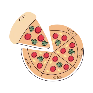 a slice of pizza with tomatoes on it