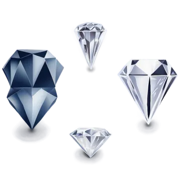 three diamonds on white background