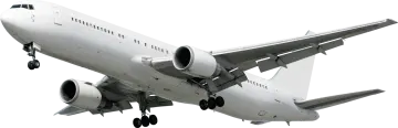 an airplane flying in the air with its wheels down