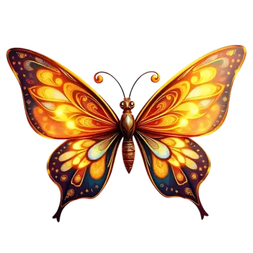 a colorful butterfly on a white background