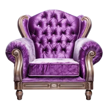 a purple velvet chesterfield chair