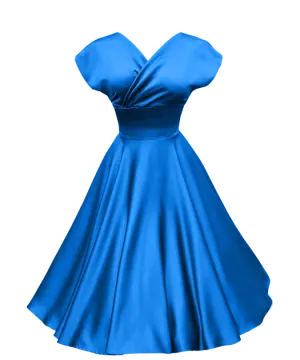 a blue dress on a white background