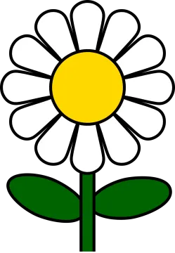 a white flower with green leaves