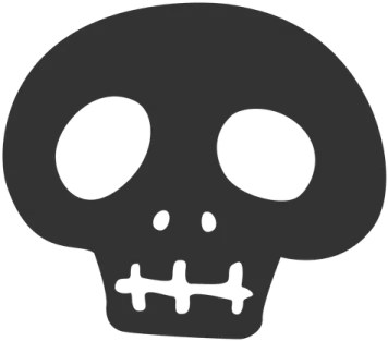 a black and white image of a skull