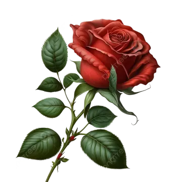 a red rose on a white background