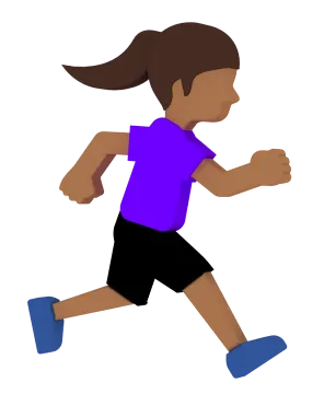 a little girl running