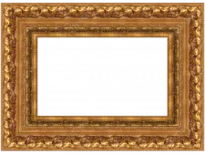 a gold frame with a white background