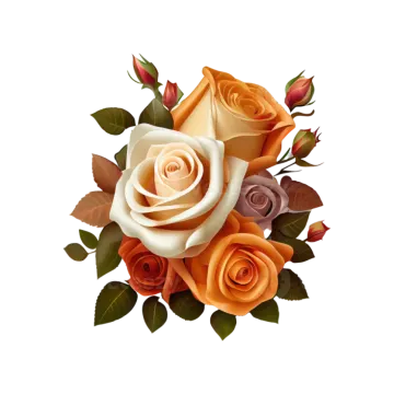 a bouquet of roses on a white background