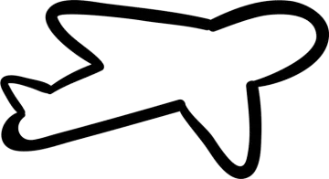 a black and white drawing of an airplane