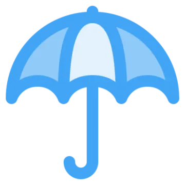 a blue umbrella