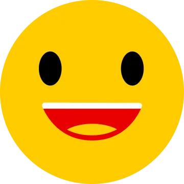 a yellow smiley face with black eyes