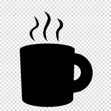 a cup of coffee on a transparent background