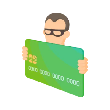 a man holding a credit card