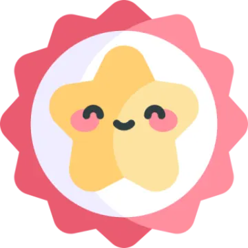 a pink and yellow star in the center of a flower