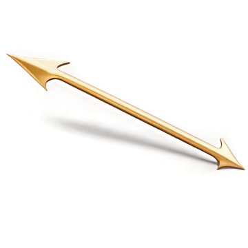 a gold arrow on a white background
