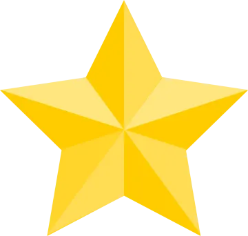 a gold star on a white background