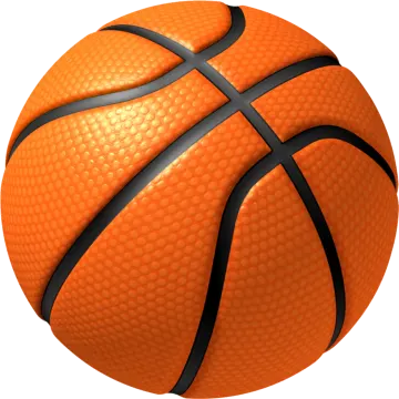 a basketball ball on a white background
