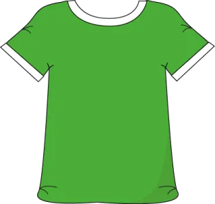 a green t - shirt on a white background