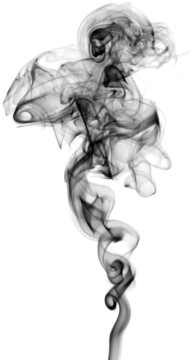 black smoke on a white background