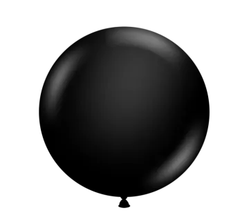 a black balloon on a white background
