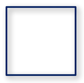 a square blue frame on a white background