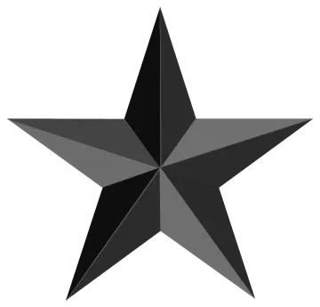 a black star on a white background