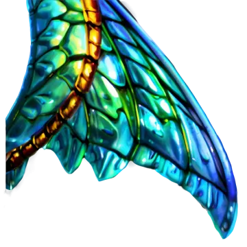 a blue and green butterfly wing