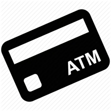a credit card with the word atm