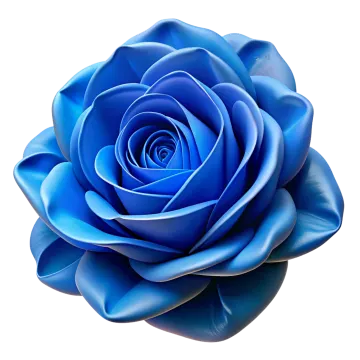 a blue rose on a white background