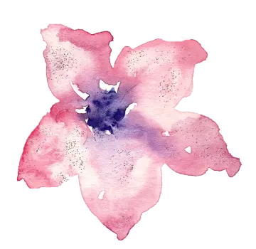 a watercolor flower on a white background