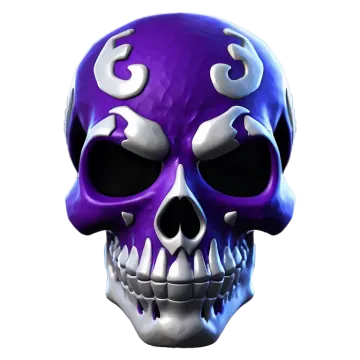 an image of a purple skull