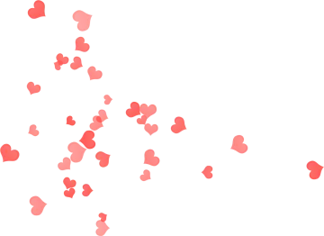 a bunch of hearts floating in the air