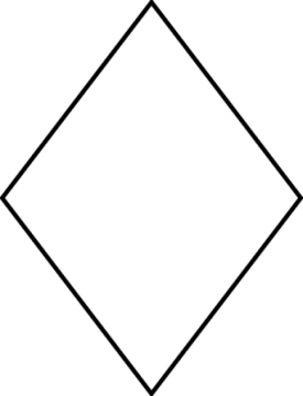 a black and white diamond shape